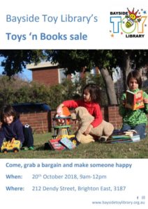 Toys ‘n Book Sale – October 20th between 9am – 12pm