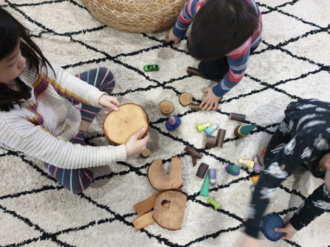 BTL kids playing with click & collect toys